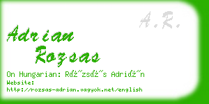 adrian rozsas business card